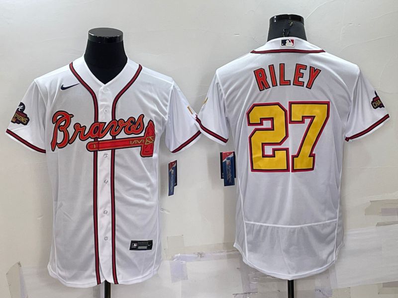 Men Atlanta Braves #27 Riley White Champion gold 2022 Elite Nike MLB Jerseys->atlanta braves->MLB Jersey